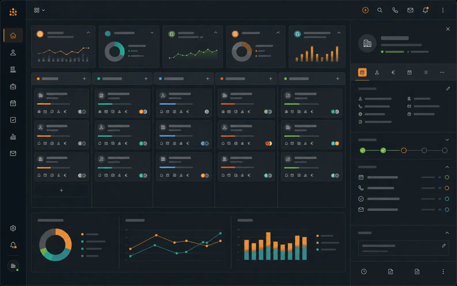 CRM comercial con oportunidades y seguimiento